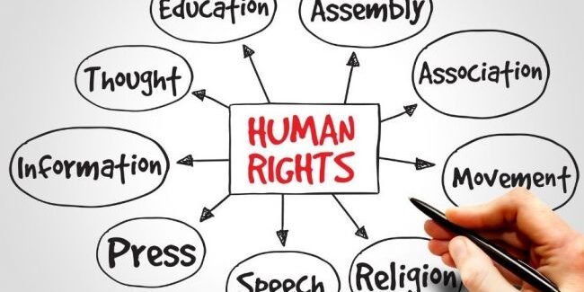 Diverse community members participating in a human rights-based development planning session.