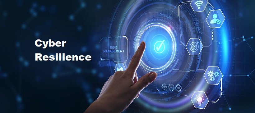 Circular diagram illustrating the four stages of cyber resilience: Prepare, Absorb, Recover, and Adapt, forming an ongoing cycle.