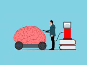 A pyramid diagram showing the foundational elements of a lifelong learning mindset: curiosity, motivation, strategy, and community.
