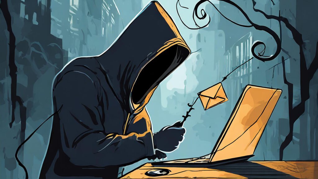 Flowchart showing how AI is used in modern phishing, from OSINT and data scraping to generating personalized emails and deepfakes