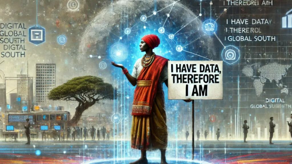An infographic showing a traditional, solid block labeled "Westphalian State" breaking apart into multiple, overlapping layers: Local/City, National, Regional/Bloc (EU), Corporate/Digital, and Global/UN, with arrows showing flows of authority and contestation between them.