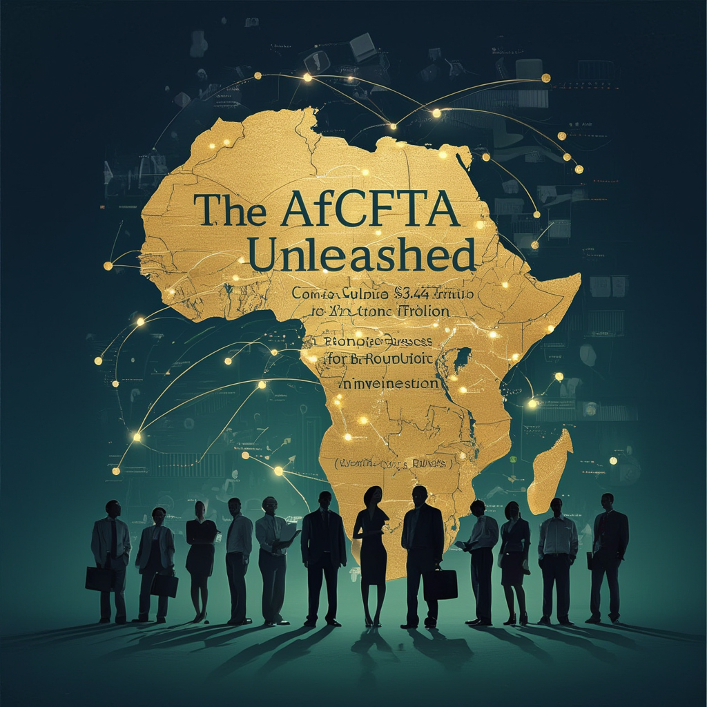 Visual map of Africa showing the interconnected trade network enabled by the African Continental Free Trade Area agreement