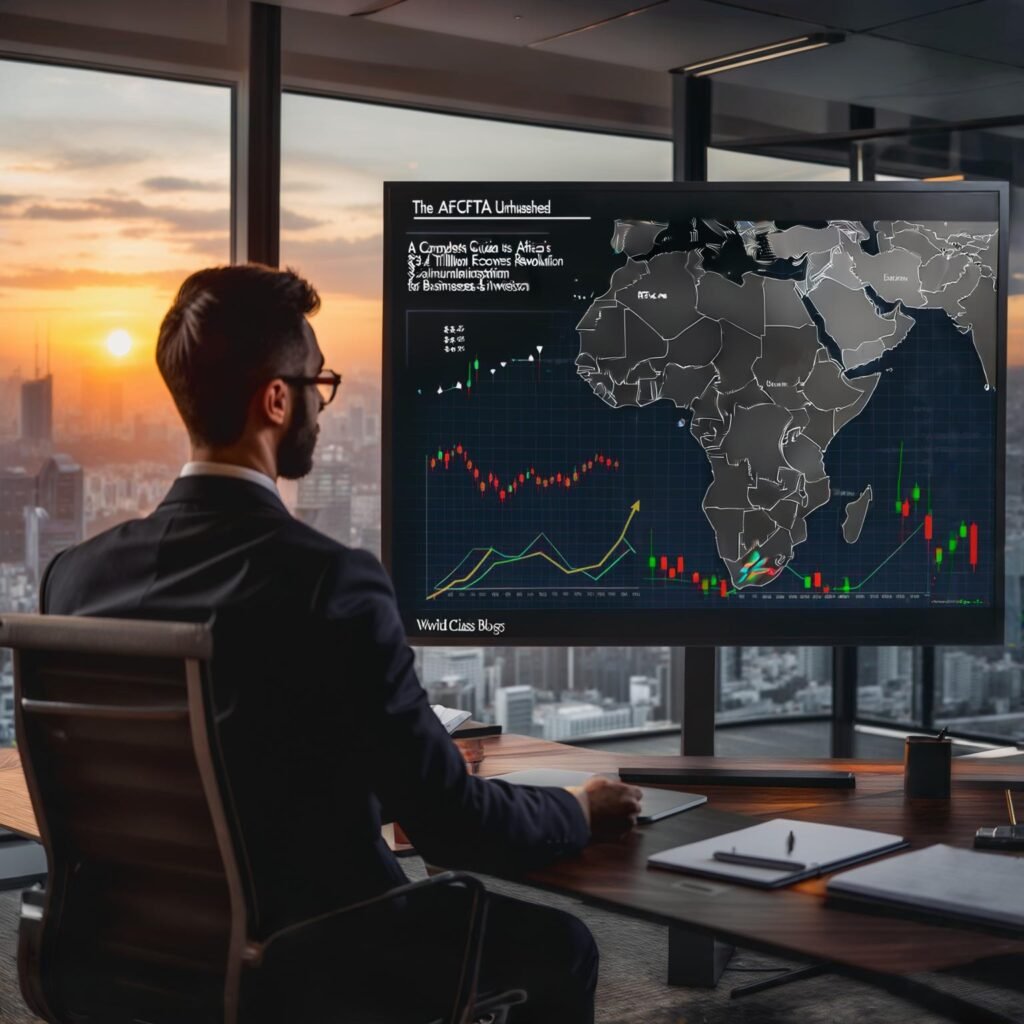 Visual map of Africa showing the interconnected trade network enabled by the African Continental Free Trade Area agreement