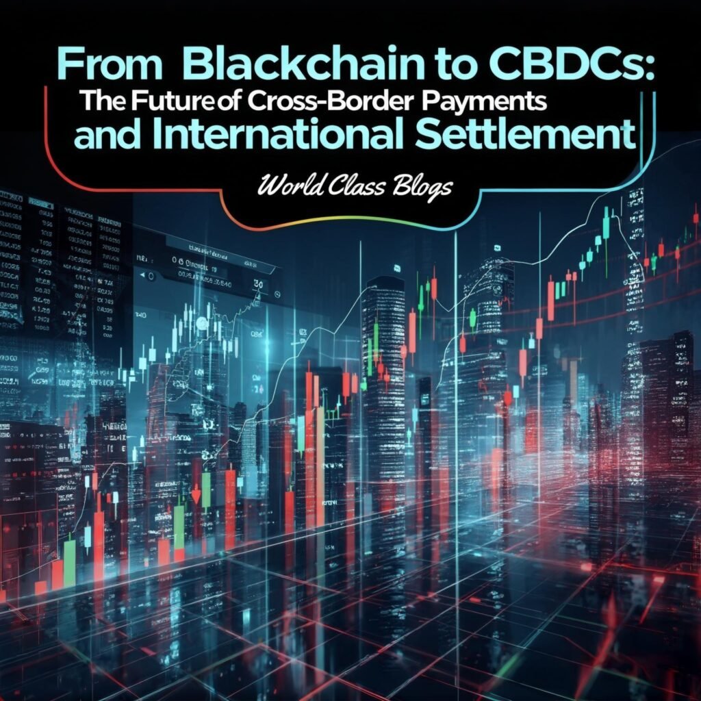 Comparison graphic showing complex legacy cross-border payment systems versus streamlined blockchain and CBDC-based settlement