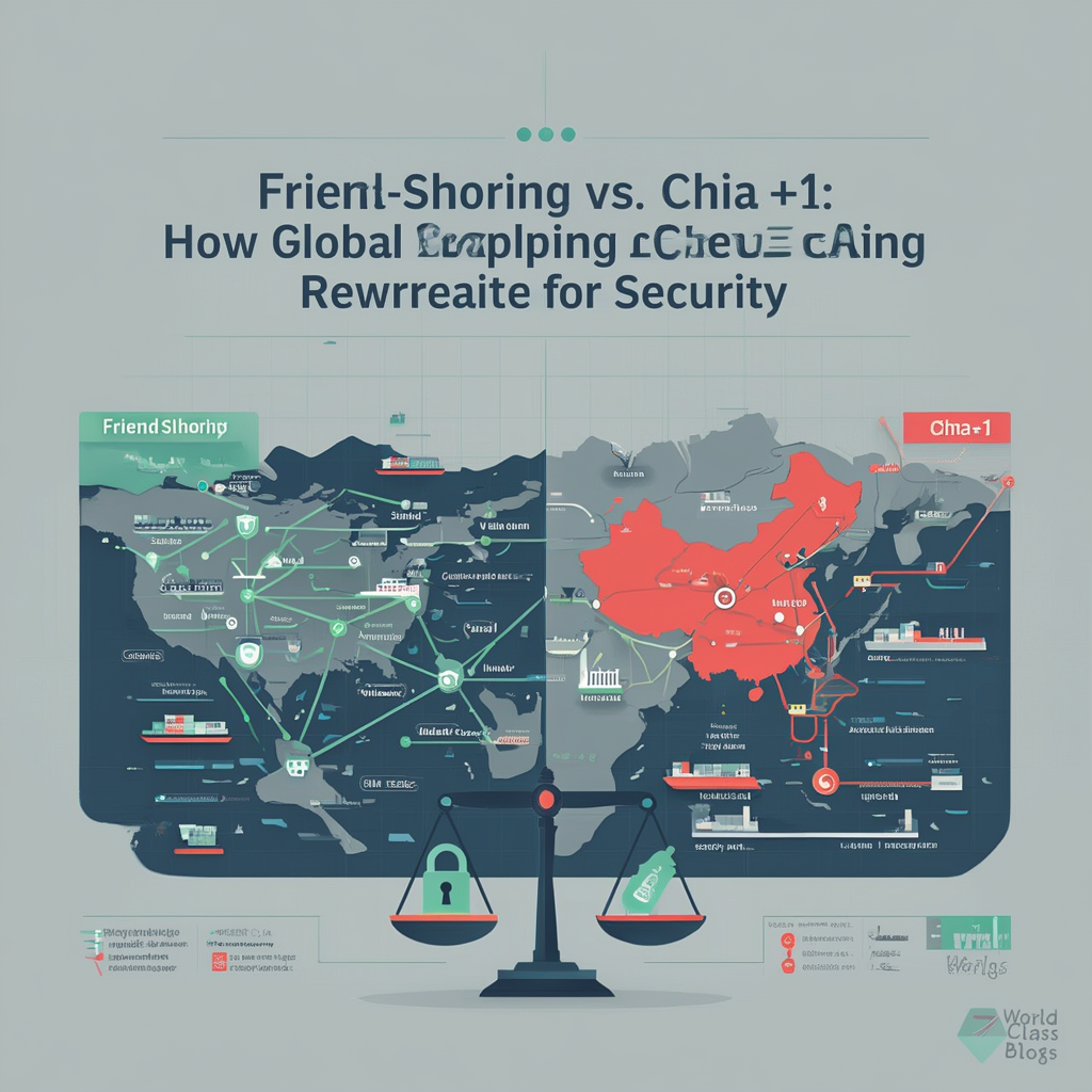 Map visualization showing the strategic shift in global supply chains from concentration in China to diversified networks across friendly nations