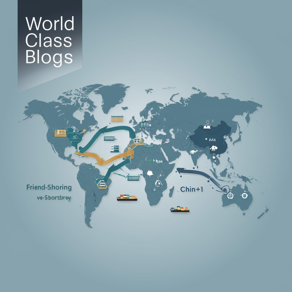 Map visualization showing the strategic shift in global supply chains from concentration in China to diversified networks across friendly nations