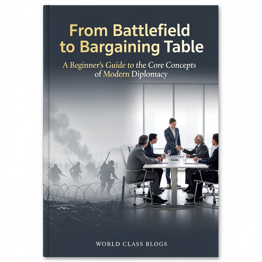Quadrant chart analyzing core principles like sovereignty and reciprocity against common barriers like zero-sum mindset and misinformation in diplomatic practice.
