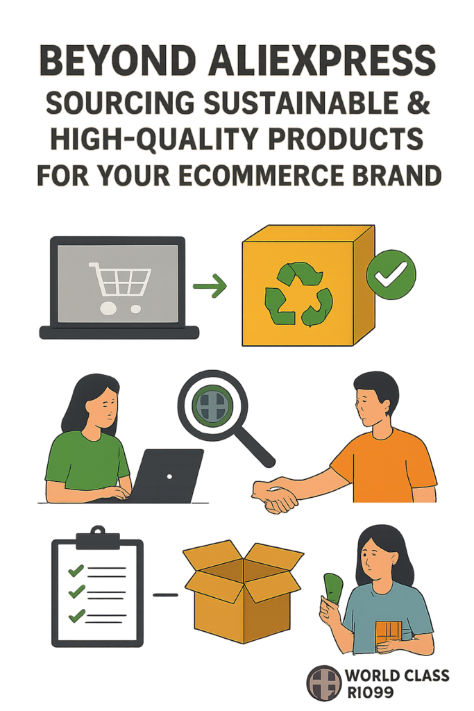 Visual ladder showing the progression from generic AliExpress sourcing up to private label manufacturing, with key attributes at each level.