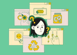 Visual diagram showing sustainable practices across software planning, development, deployment, and operations phases