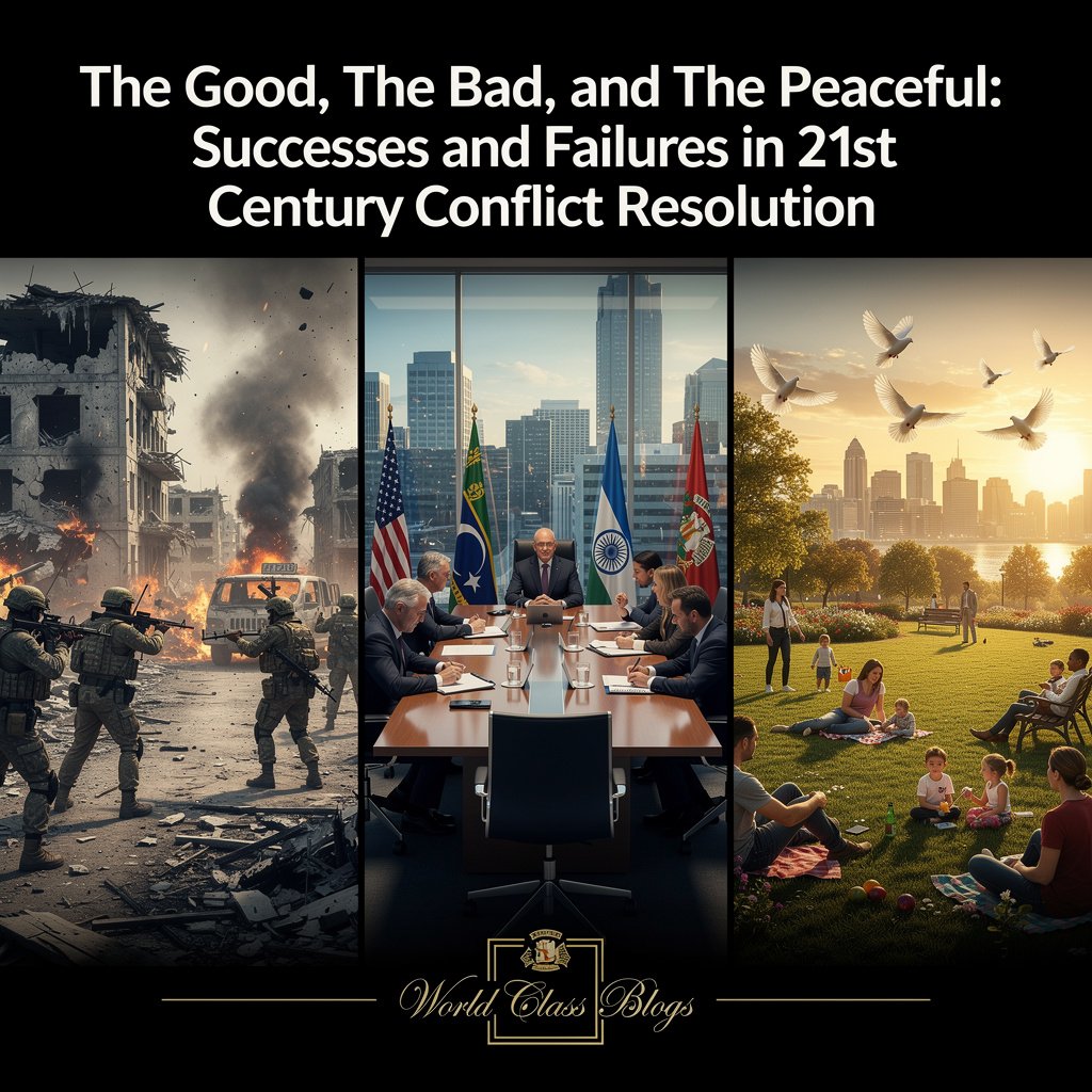 A four-quadrant chart plotting major peace agreements based on the robustness of their negotiation process and the supportiveness of their implementation context, with cases like Colombia and Northern Ireland in the positive quadrant and Syria and Rwanda in the negative.