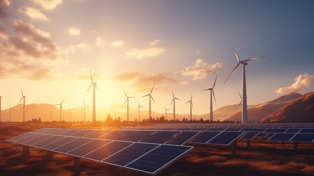 Flow diagram showing renewable energy powering electrolyzers, hydrogen being compressed/liquefied, transported via pipeline/ship, and used in industry, transport, and power generation.