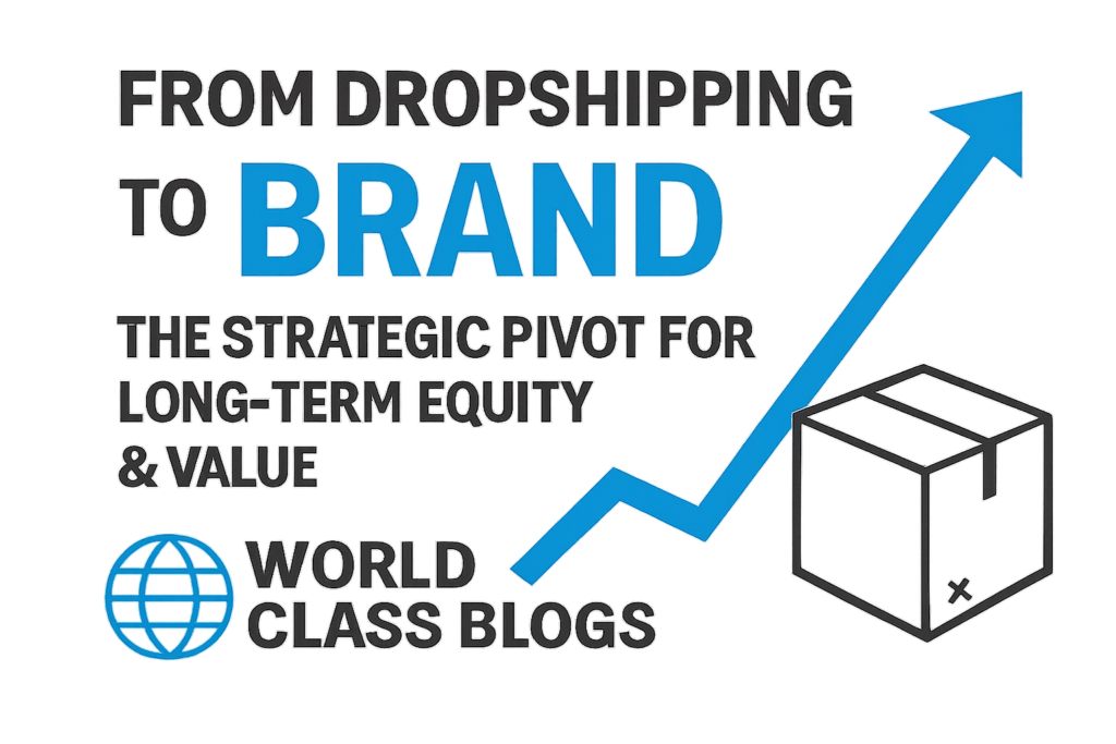 A visual journey map comparing the fragile, ad-dependent path of a dropshipping store to the resilient, community-driven path of a branded business.