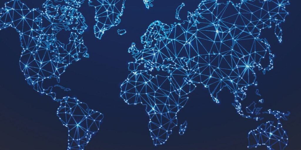 An infographic with four labeled steps: 1. Secure Inputs (Talent, Data, Compute, Capital), 2. Fuel the Innovation Engine, 3. Integrate into Military Strategy, 4. Deploy for Geoeconomic Influence. Arrows show the flow between steps.