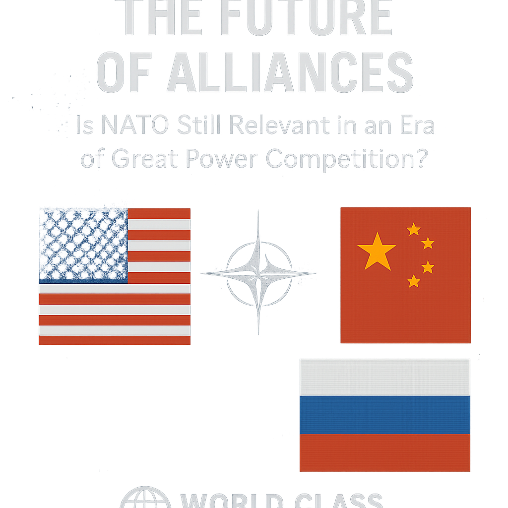 An organizational flowchart showing the North Atlantic Council (Political) directing the Military Committee, which commands Allied Command Operations (SHAPE) for missions and Allied Command Transformation for future capabilities.