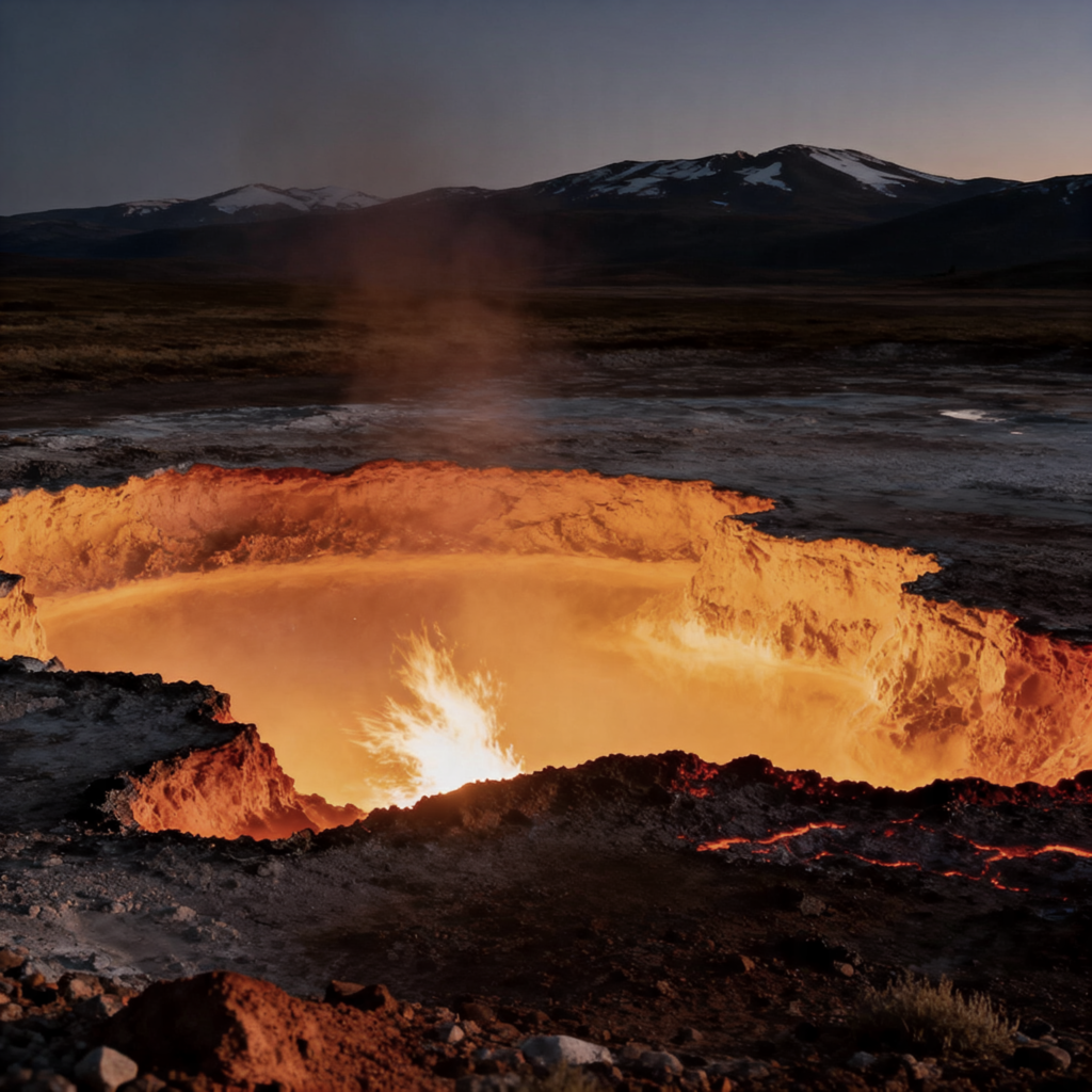Timeline graph showing warming after ice age, the sudden Younger Dryas cold period, and a step-by-step infographic of the proposed comet impact sequence.