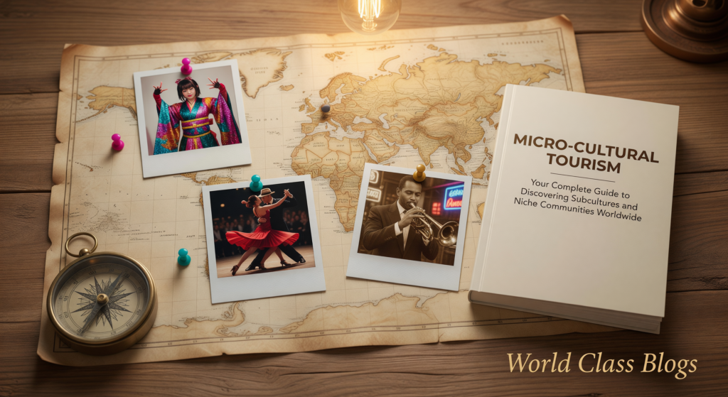 Comparative infographic showing the differences between traditional broad cultural tourism and deep micro-cultural tourism in a table format.