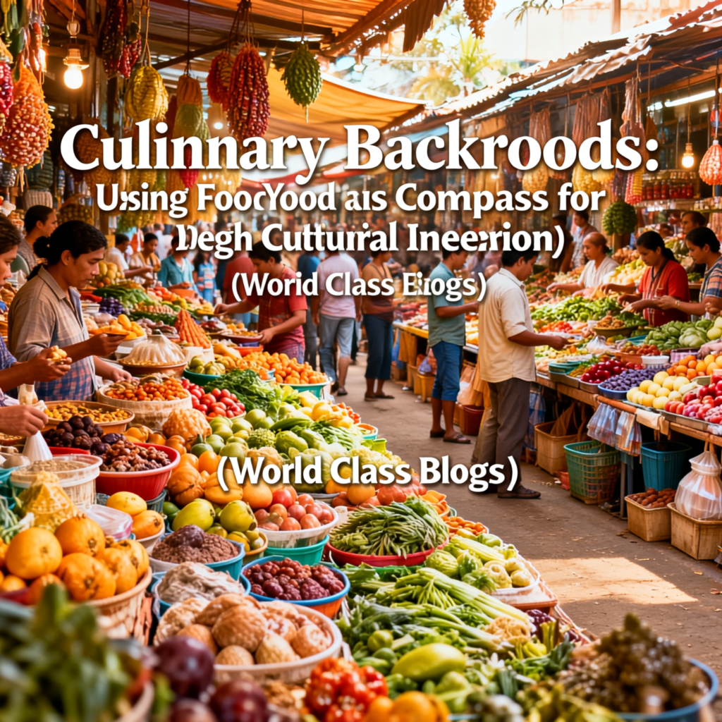 Colorful infographic comparing four stages of food travel: Eating, Dining, Tasting, and Understanding (Culinary Immersion).