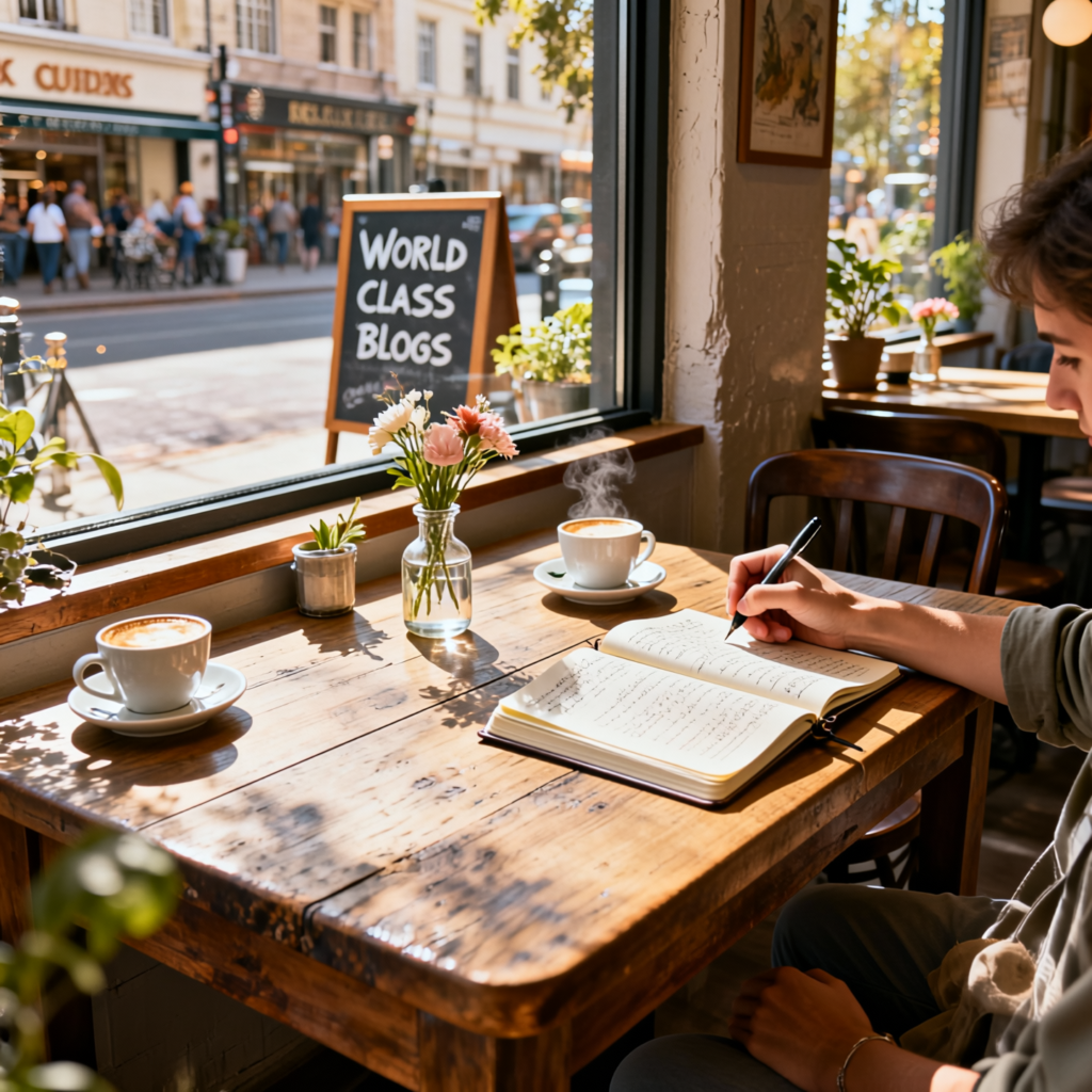 Four-panel infographic showing types of travel journals: The Log, The Sensory Record, The Reflective Mirror, and The Creative Fusion.