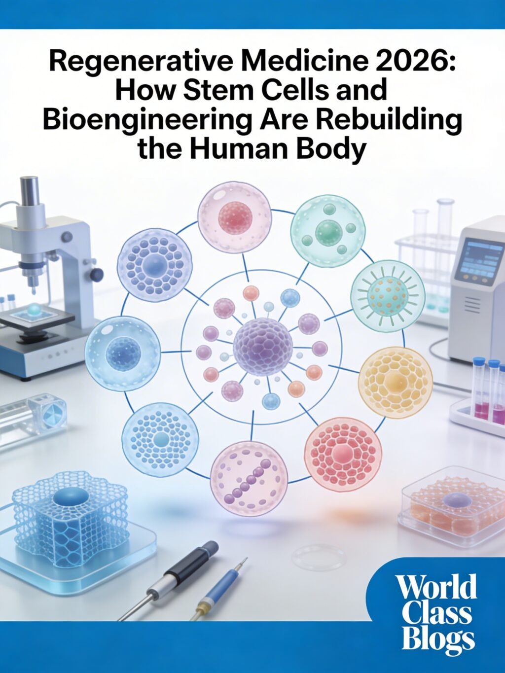 Step-by-step diagram showing the process of iPS cell therapy for Parkinson's disease: donor cells reprogrammed to iPS cells, differentiated into dopamine neurons, quality control, and surgical transplantation into patient brain