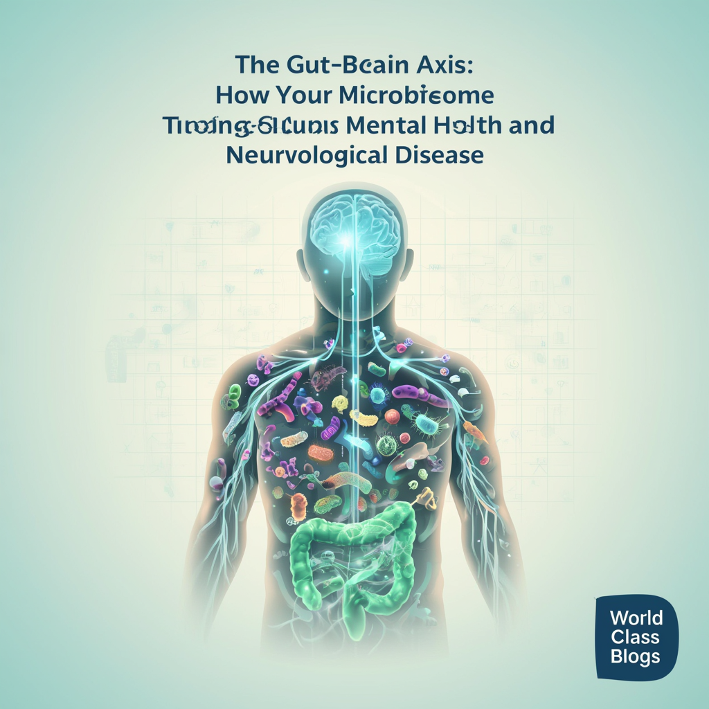 Diagram showing the five major pathways of gut-brain communication: vagus nerve (neural), immune signaling (cytokines), endocrine (hormones), microbial metabolites (SCFAs), and neurotransmitter production