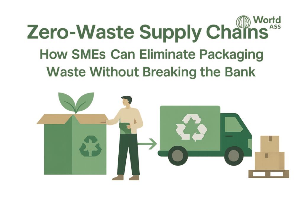 Pyramid diagram showing the four levels of zero-waste packaging strategy: Eliminate (top, largest), Reuse, Recycle, Compost (bottom, smallest)