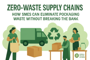 Pyramid diagram showing the four levels of zero-waste packaging strategy: Eliminate (top, largest), Reuse, Recycle, Compost (bottom, smallest)