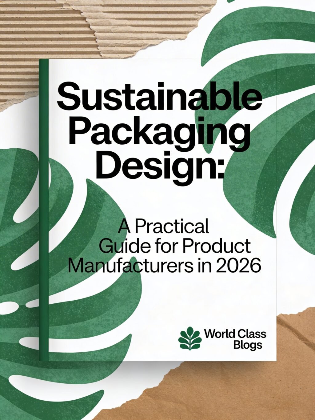 Pyramid diagram showing the sustainable packaging hierarchy: Eliminate (top, largest), Reduce, Reuse, Recycle, Compost (bottom, smallest), with "Biodegradable" crossed out
