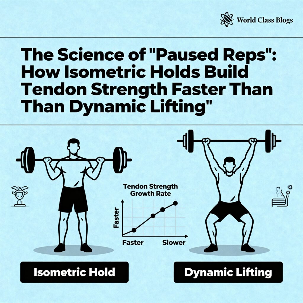 Line graph comparing muscle strength gains (4-6 weeks) versus tendon stiffness gains (12-16 weeks) during a new resistance training program, highlighting the vulnerability window